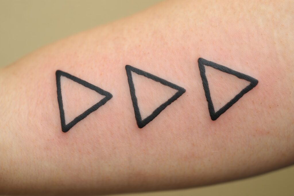 tatouage 3 triangles tatouage 3 triangle