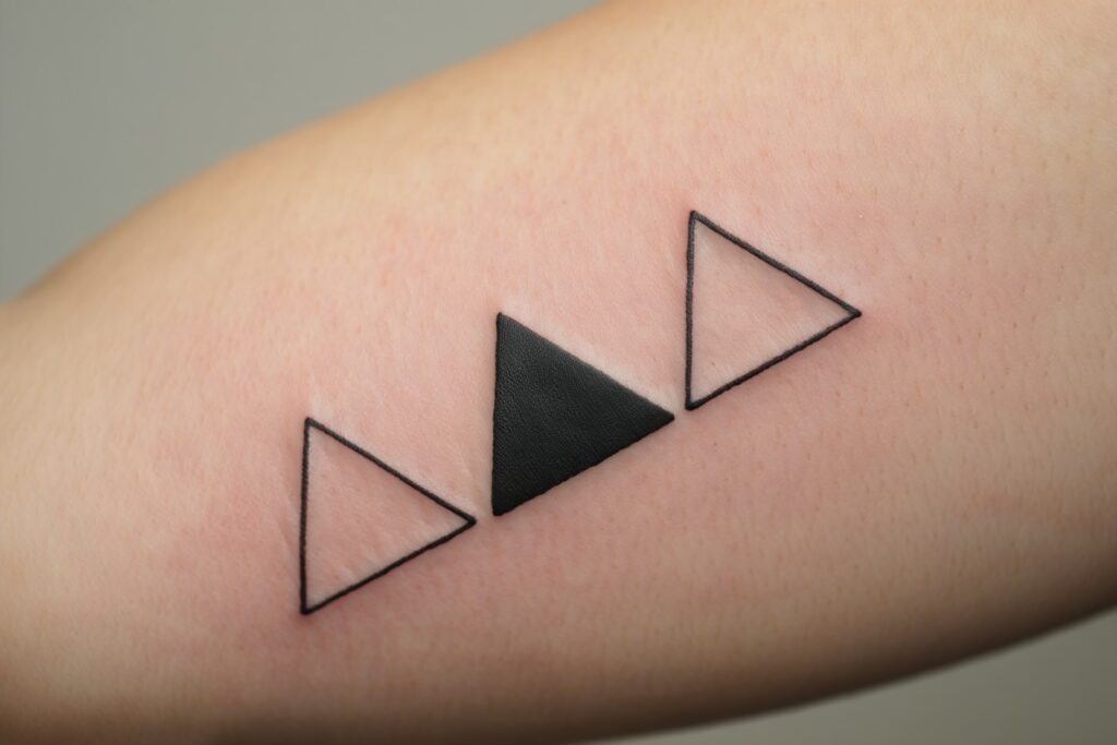 tatouage triangulaire signification tatouage 3 triangle